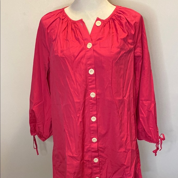 J. Crew Pink Notched Collar Button Down Shirt - Picture 3 of 7